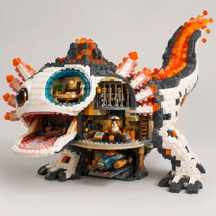 The Volcano Axolotl Base